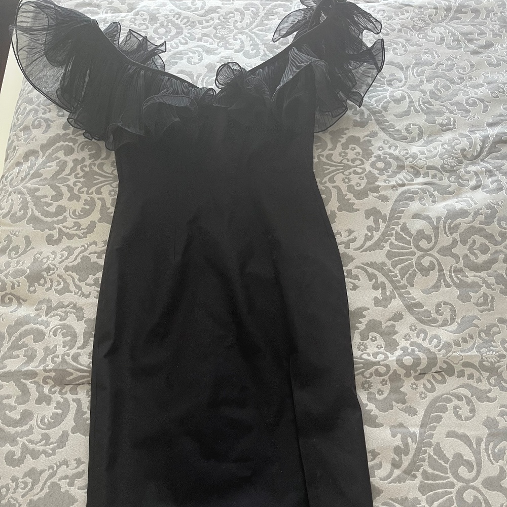 ELLE ZEITOUNE Ruffle-Off Shoulder Dress